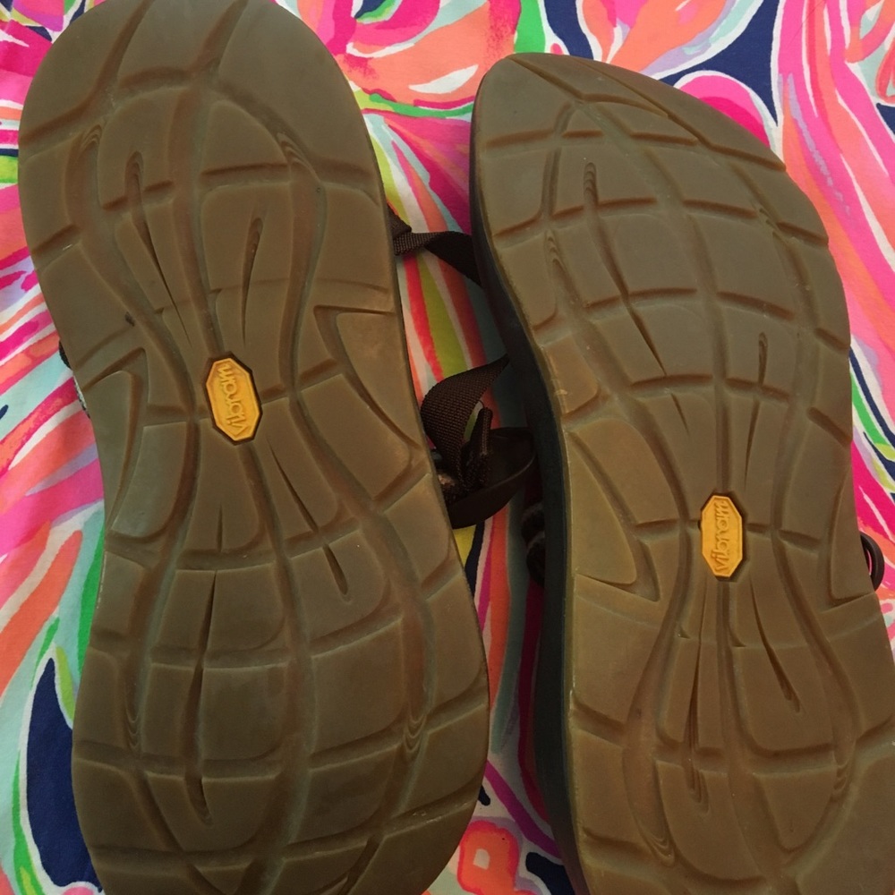 Chaco brown/tan non slip sole